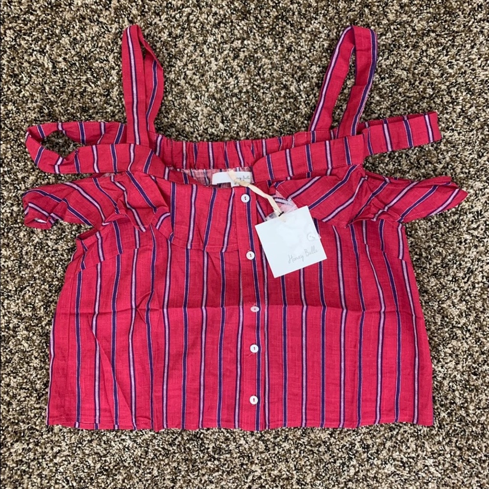NWT‼️RED STRIPPED TOP - Picture 4 of 4